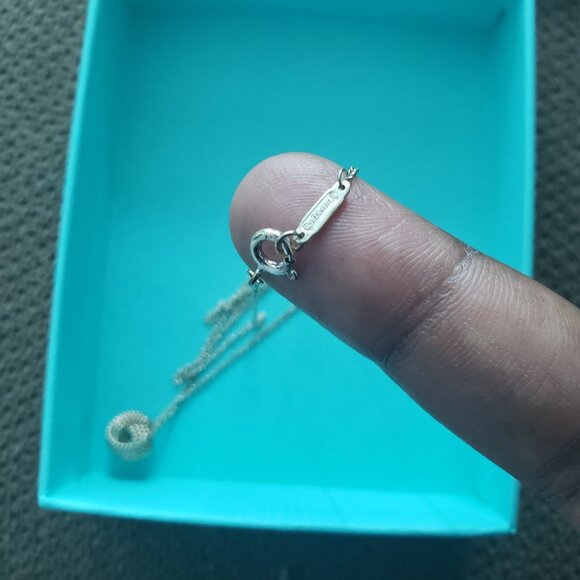 Tiffany Twist Knot Pendant Silver Necklace - Picture 4 of 4